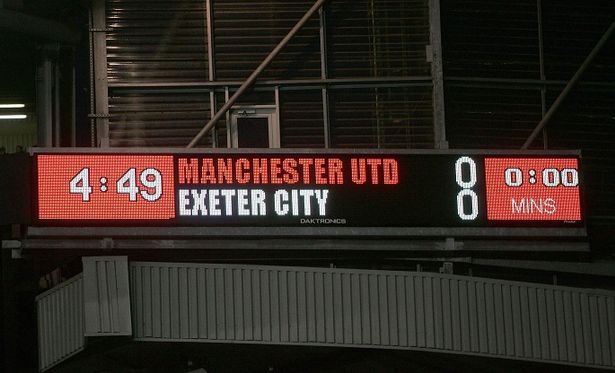 The shocking 0-0 draw between Manchester United and Exeter City